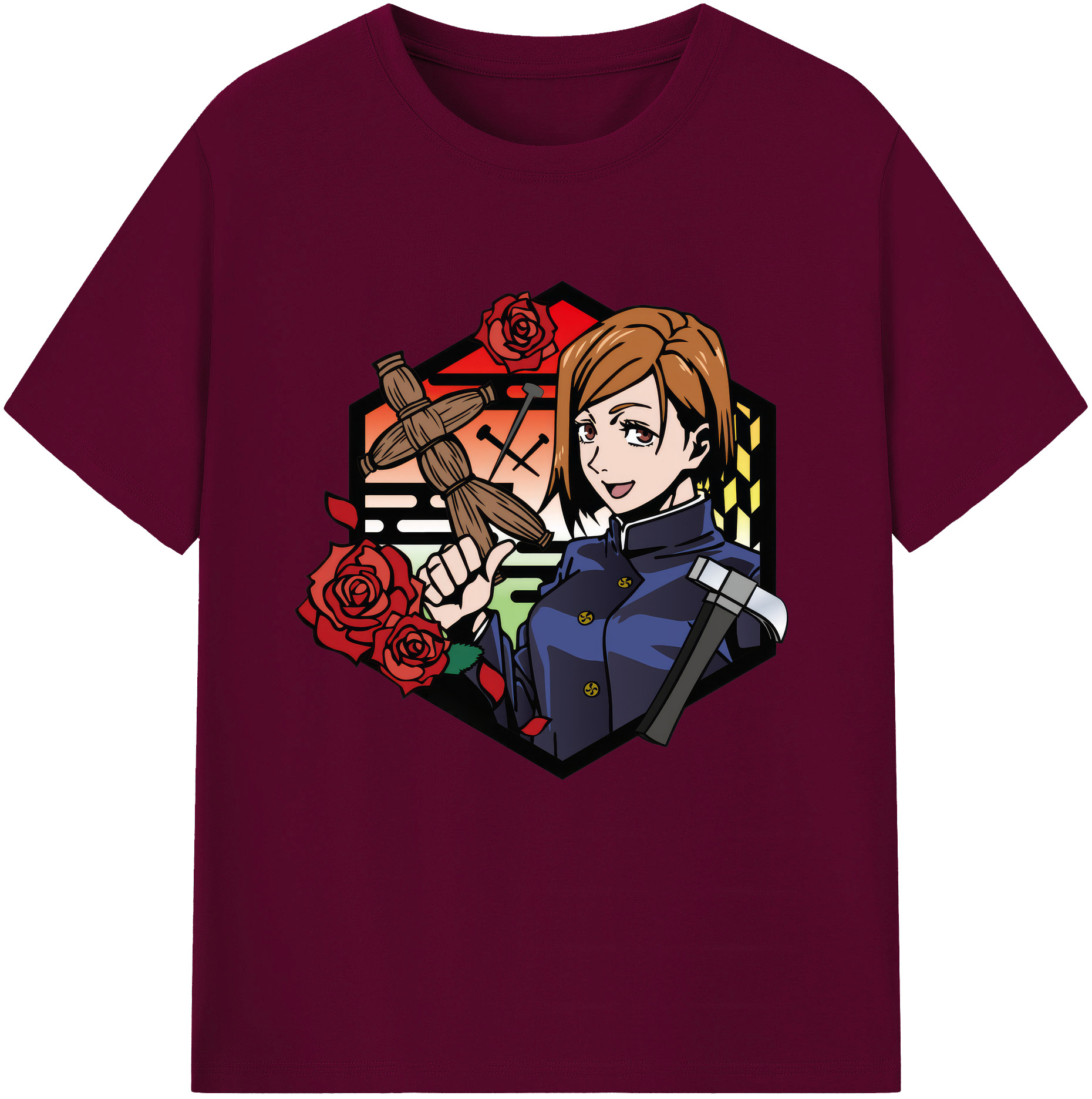 （画像用） 呪術廻戦 Jujutsu Kaisen レディースカジュアルプリントTシャツ（綿100％）